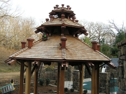 21.  Copper accents on gazebo