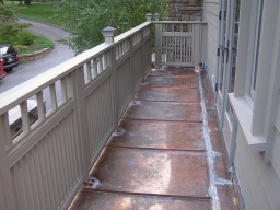 11.  Copper deck flashing