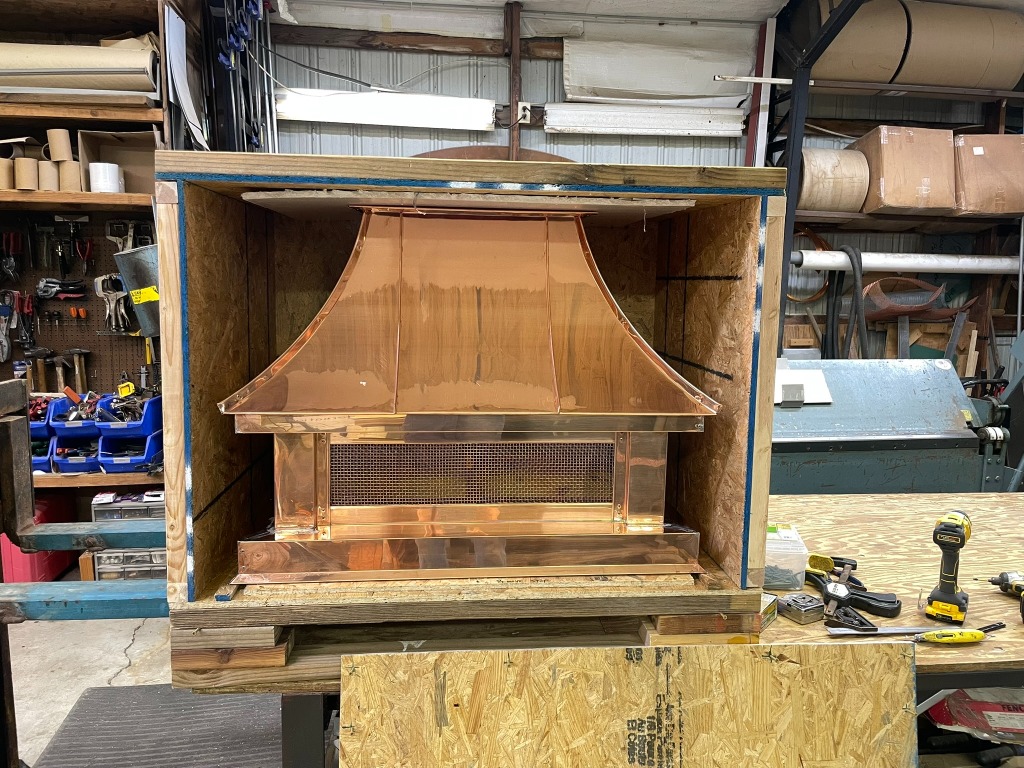 copper chimney cap flashing