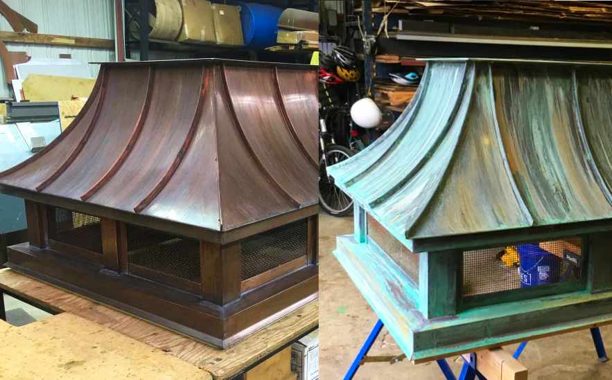 copper chimney caps finishes