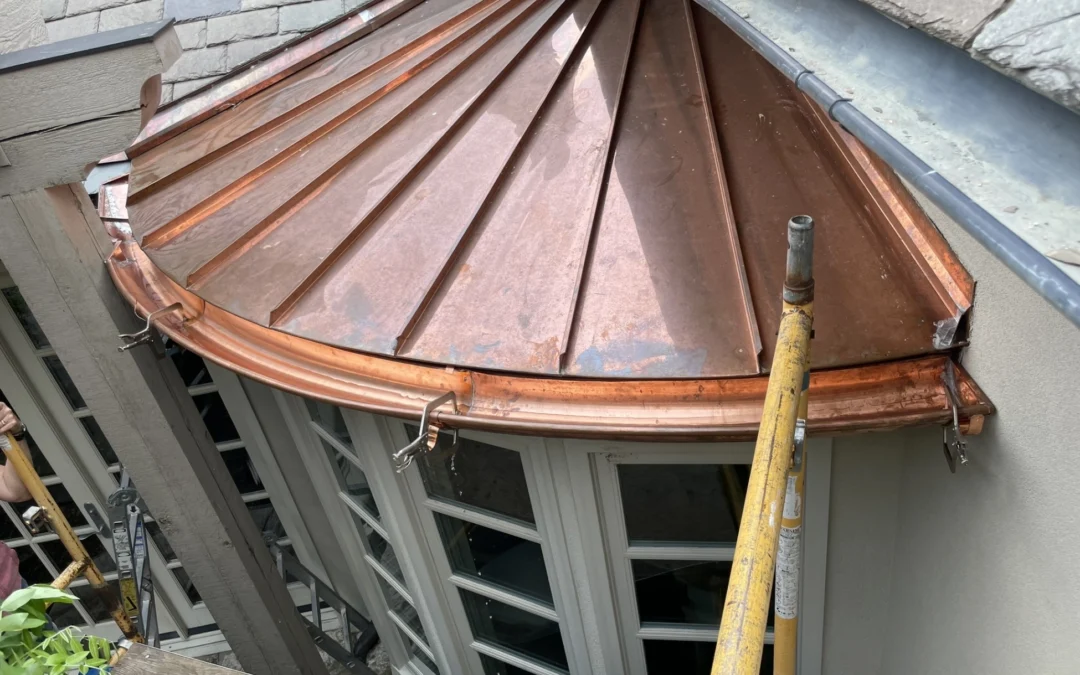 Breakfast Nook and Gutter in Copper