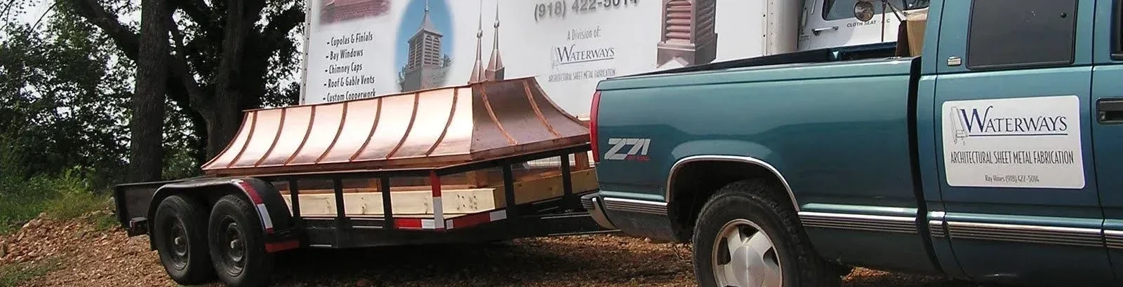 waterways sheet metal ready to install large copper chimney capa